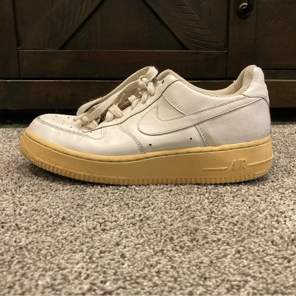 VTG Nike Air Force 1 Low GS White  - 314192-113 Kid Size 7Y; Women 8.5; 2006